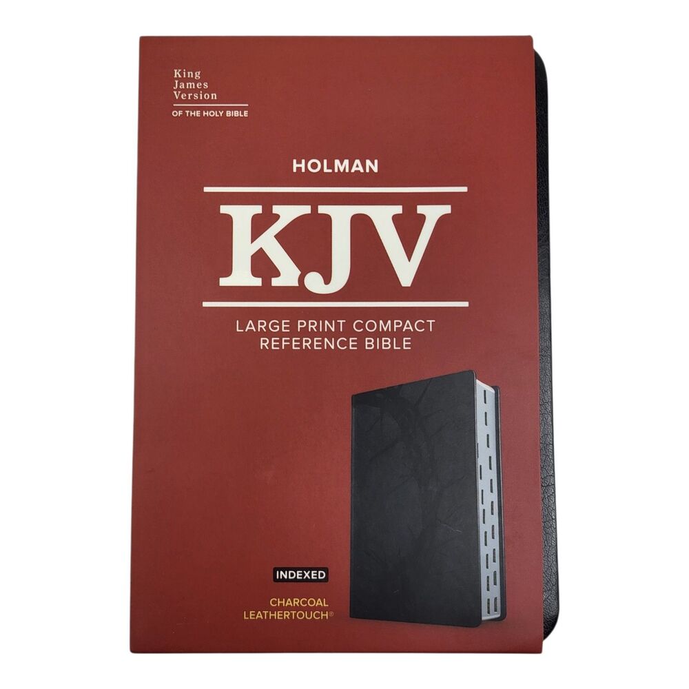 KJV Large Print Compact Thumb Indexed Reference Bible Crown Of Thorns New